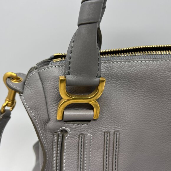 🤩AUTHENTIC*EXCELLENT CONDITION Chloé Marcie Satchel/Crossbody Handle Bag Medium - Picture 9 of 11